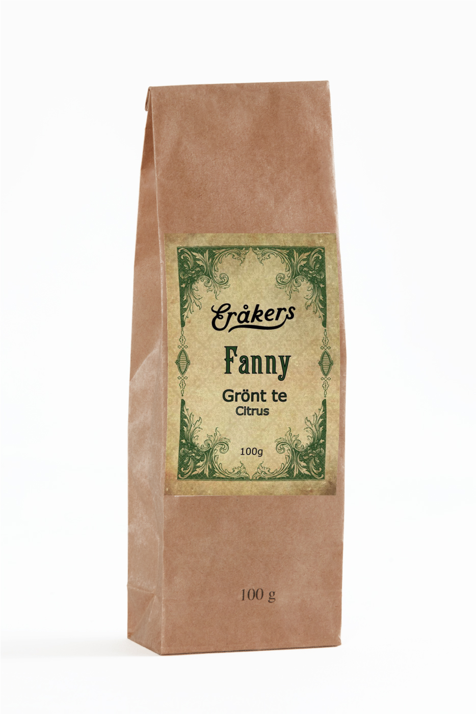 Fanny - Grönt senchate, smaksatt med citrus, 100g