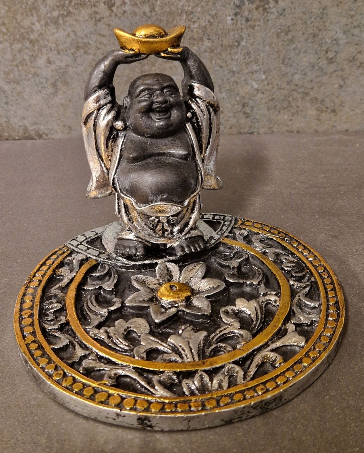 Rökelsehållare med Happy Buddha   - 4