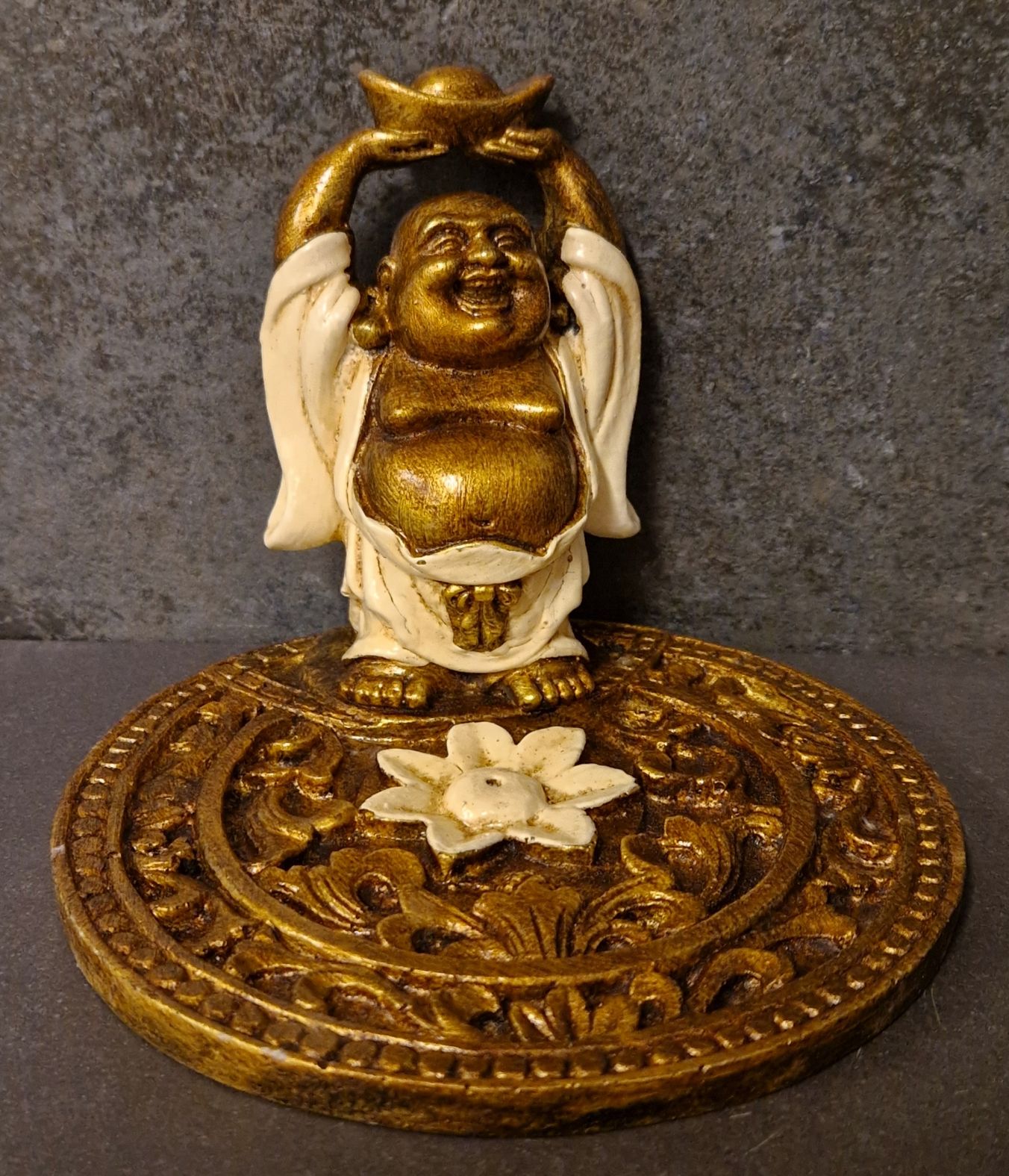 Rökelsehållare med Happy Buddha   - 5