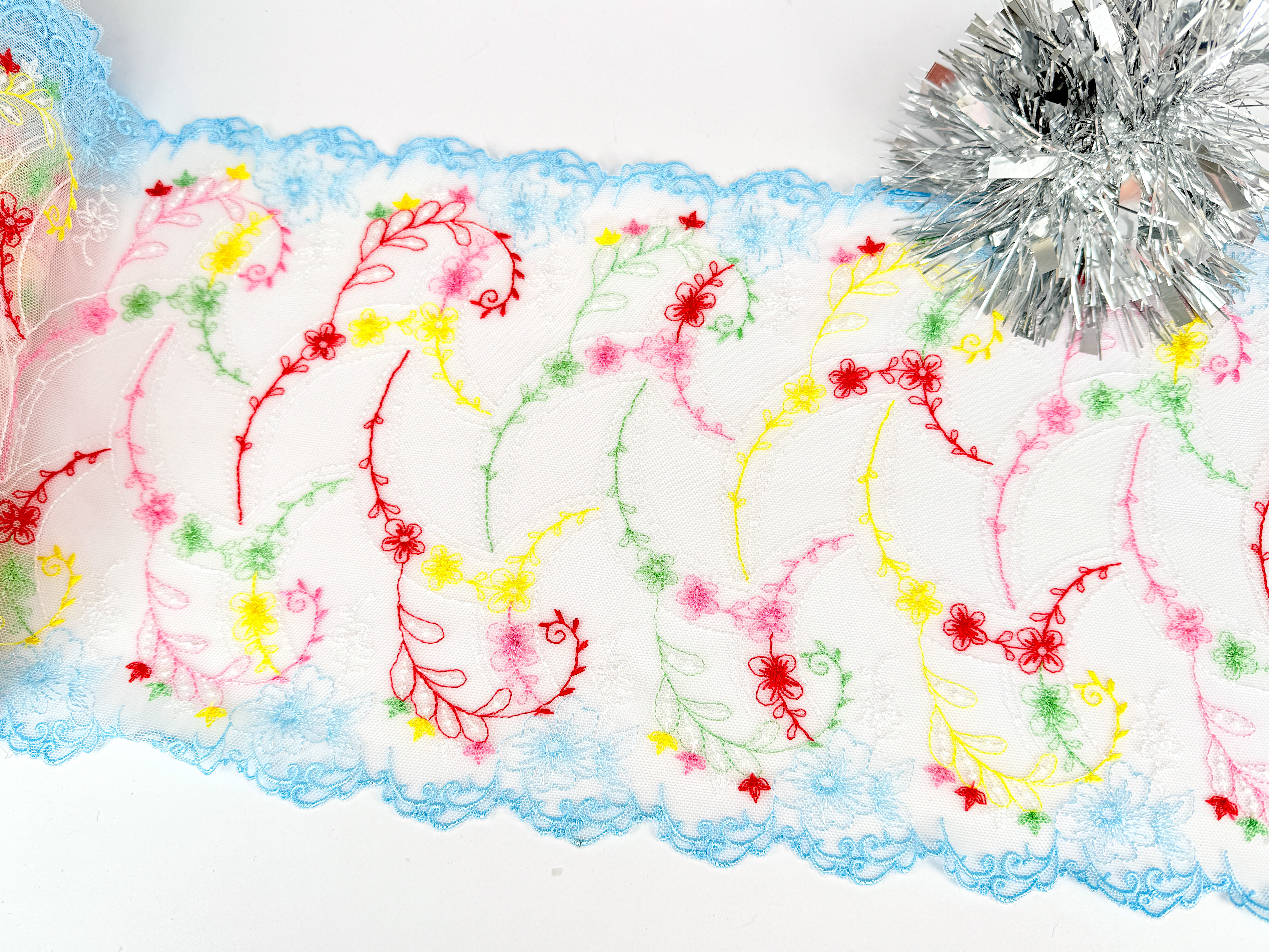 Colorful beautiful Stretch mesh lace - 25 cm
