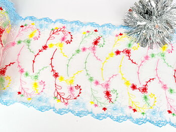 Colorful beautiful Stretch mesh lace - 25 cm