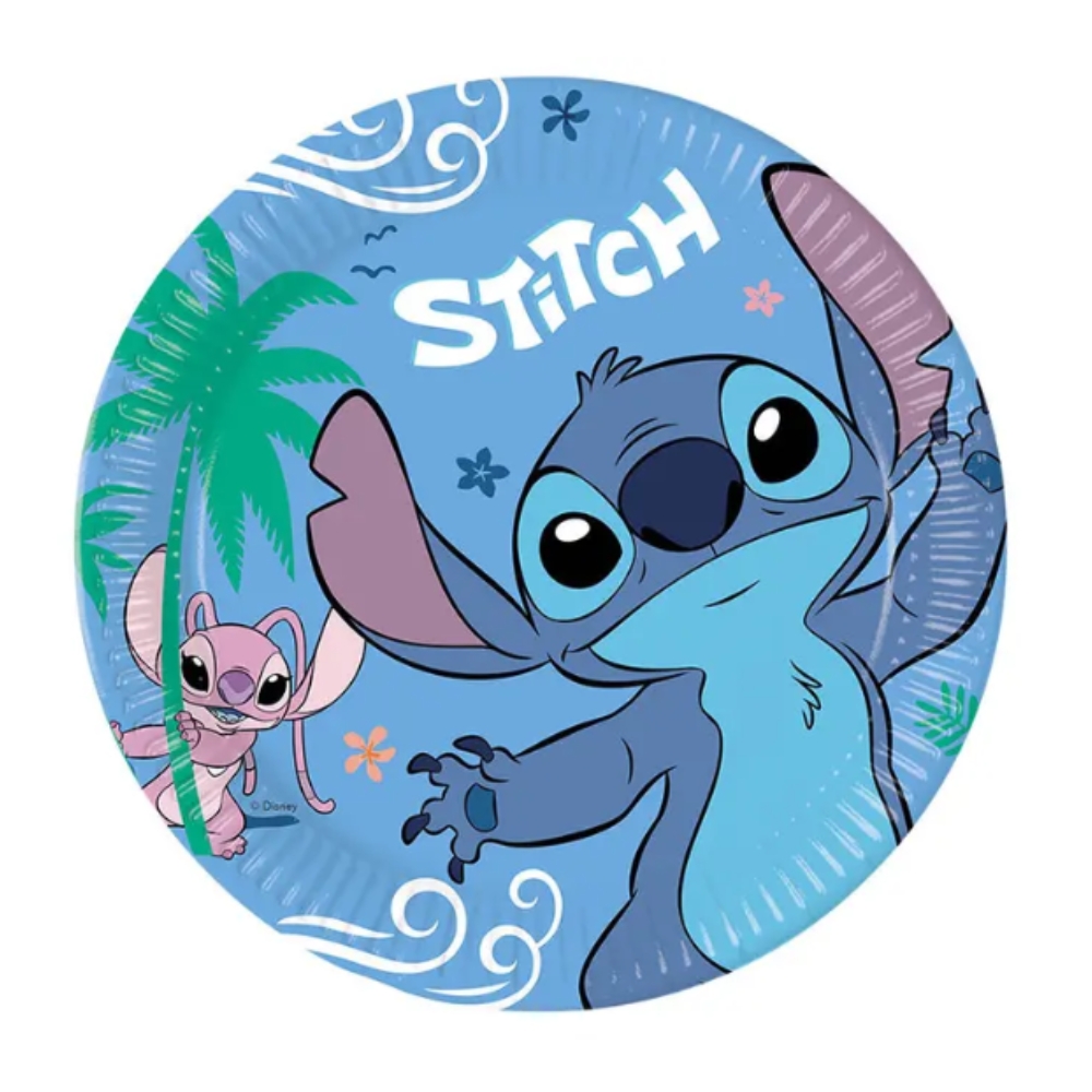 Papperstallrikar med  stitch 8-Pack
