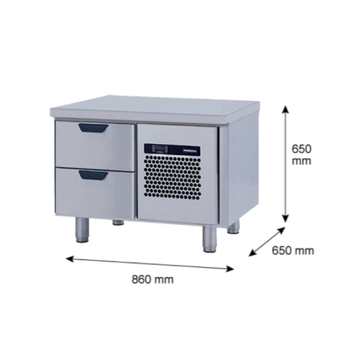 Porkka - Grillkylbänk GNL - Kylaggregat, 1 Modul - Mått: 860 x 650 x 650 mm - 2