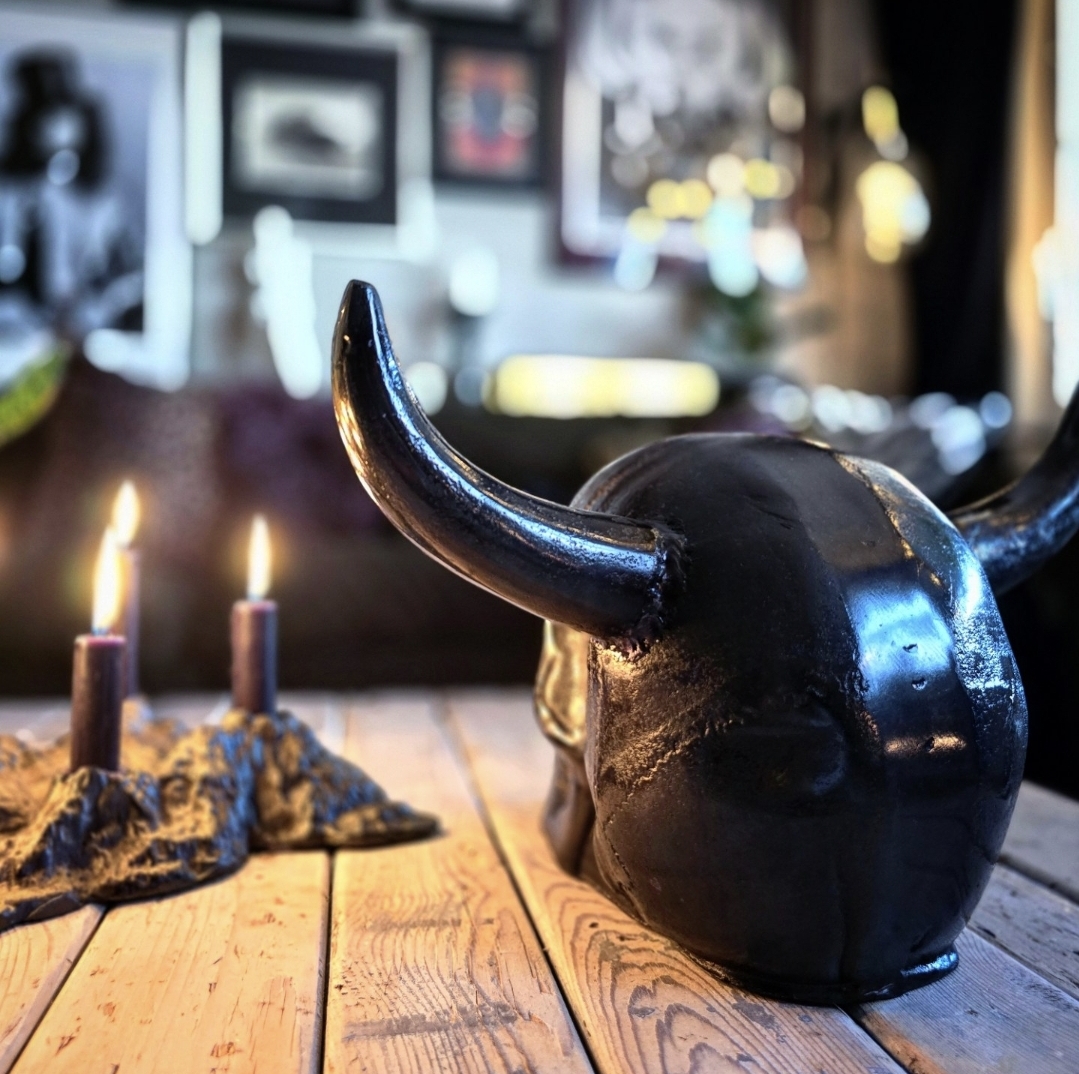 Dekoration - Metal Skull with Horns - 5