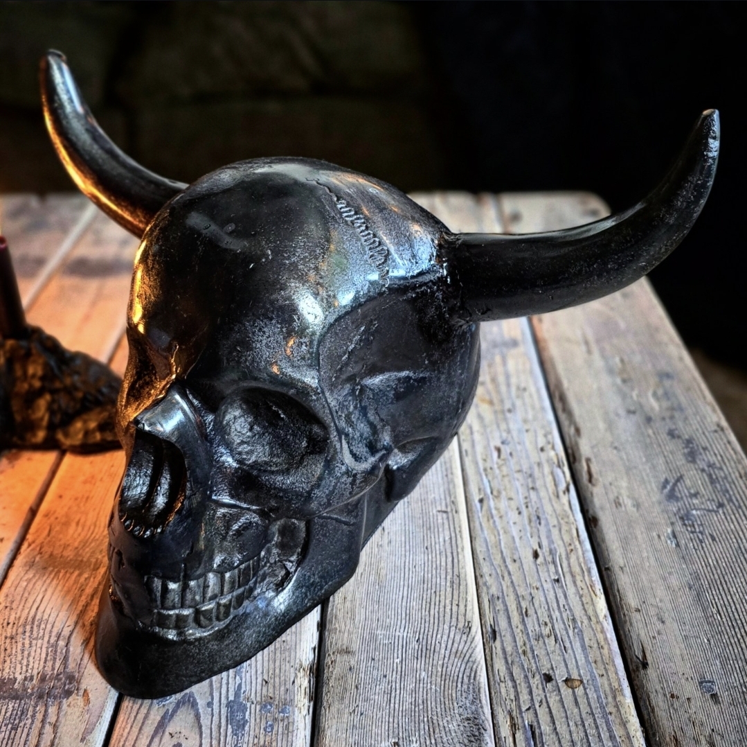 Dekoration - Metal Skull with Horns - 3