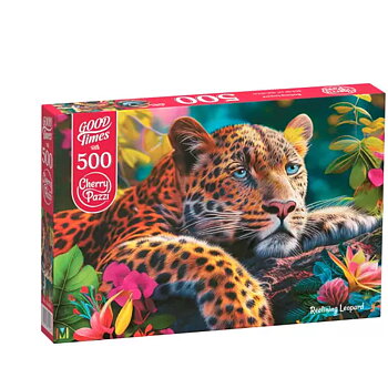 Reclining Leopard, 500 Bitar CherryPazzi