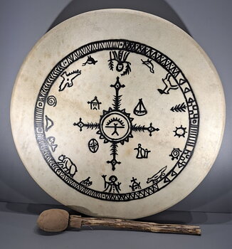 Nordisk Mandala Rund Schamantrumma  - 50cm