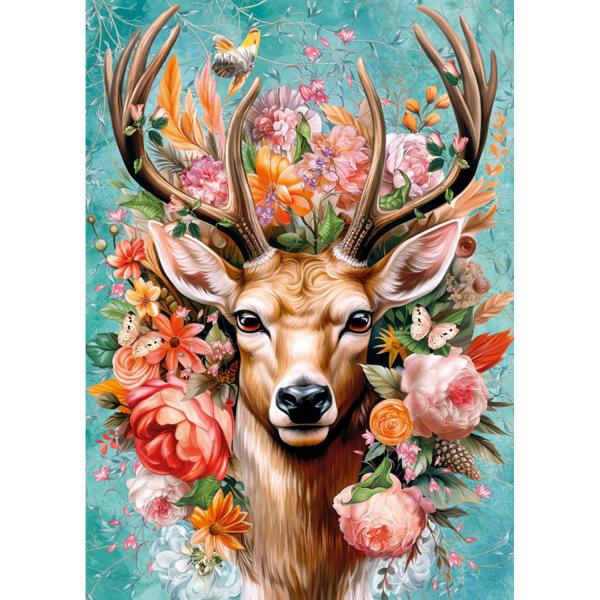 Flower Deer, 1000 Bitar CherryPazzi