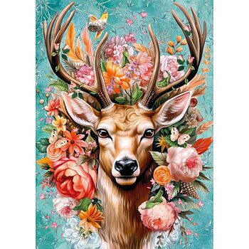 Flower Deer, 1000 Bitar CherryPazzi