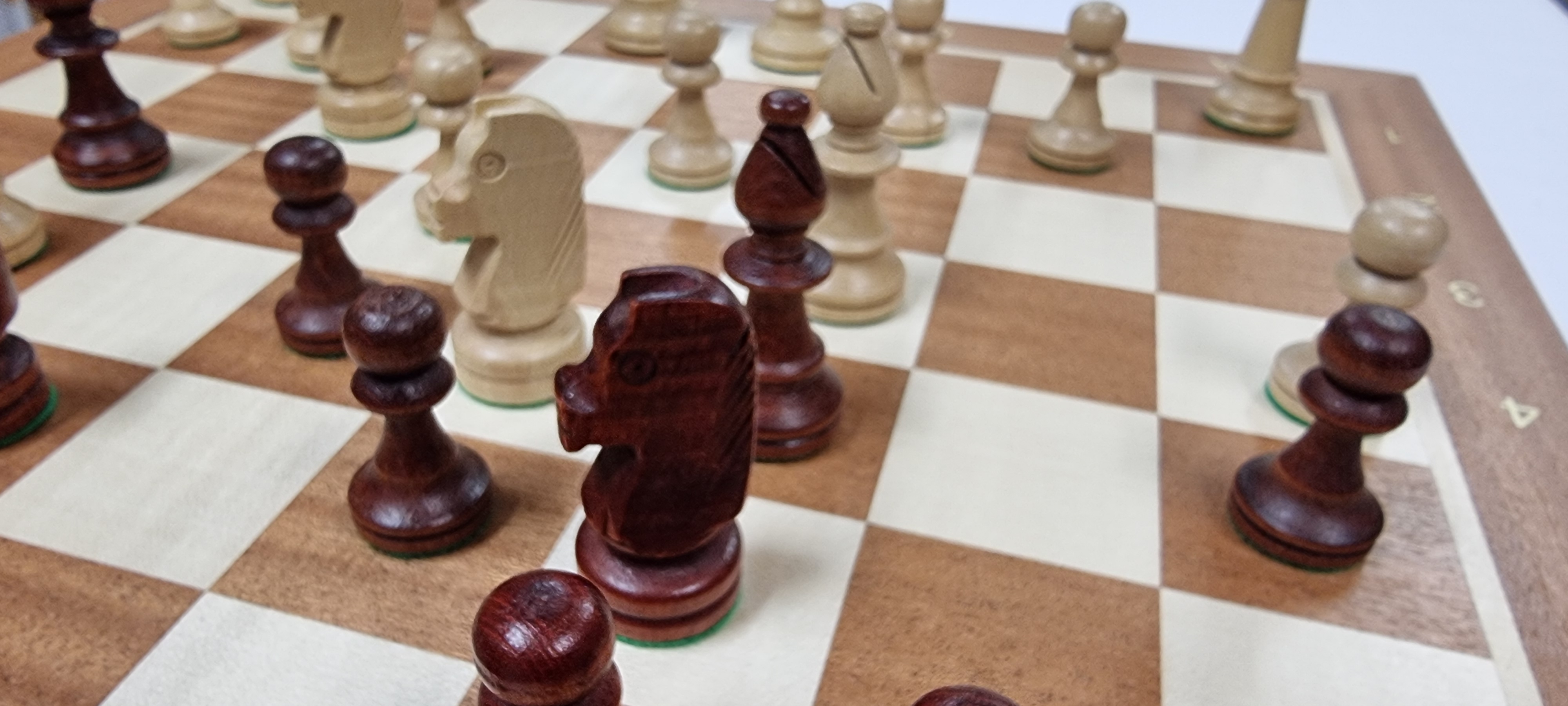 Hamburg komplett schackspel med Mahognybetsade pjäser - 2