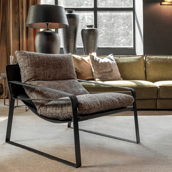 Lounge armchair Hillsdale Chanel Taupe - 8