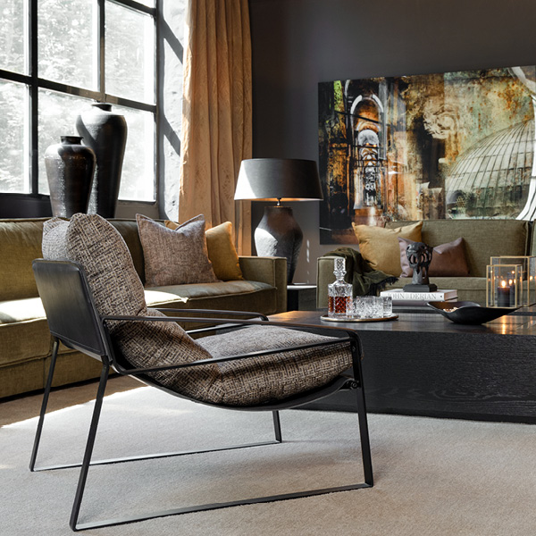 Lounge armchair Hillsdale Chanel Taupe - 9