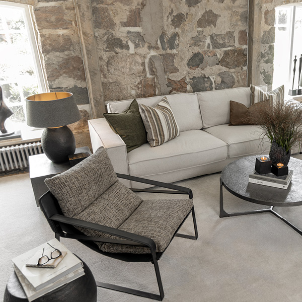 Lounge armchair Hillsdale Chanel Taupe - 6