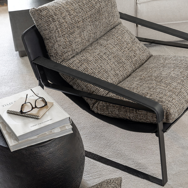 Lounge armchair Hillsdale Chanel Taupe - 7