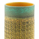 Green/Brown Cylinder Vase from Üebelacker Keramik 23 cm (1960s) 