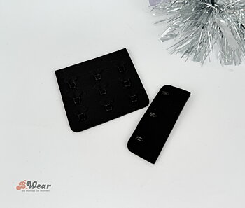 Seamless Hook & Eye 3x3 -  Black