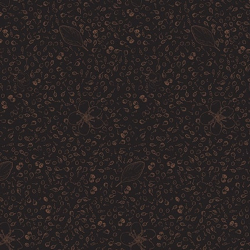 Nature's Whisper -  Tiny Buds and Leaves, black (30 x 110 cm)