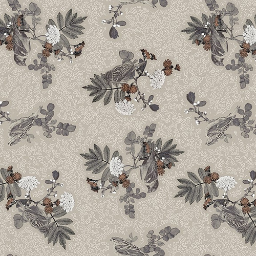 Nature's Whisper - Birds with Flowers and Leaves