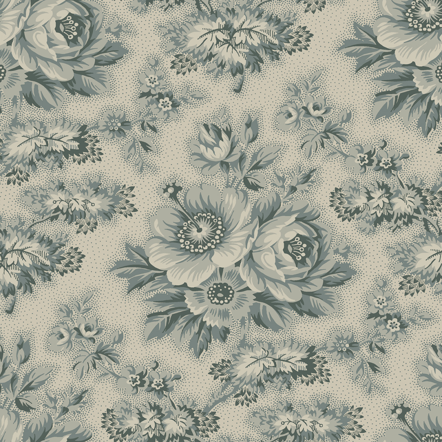 Dark & Stormy - Cream Large Floral