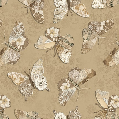 Modern Lace - Butterfly Latte (30 x 110 cm)