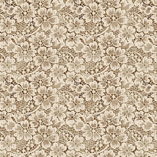 Modern Lace - Small Floral Lace Ivory  (30 x 110 cm)