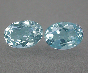 Topacio azul cielo natural suelto de talla ovalada calibrado de 7 x 5 mm a juego de 1,93 ct - 3