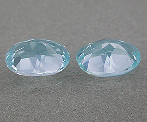Topacio azul cielo natural suelto de talla ovalada calibrado de 7 x 5 mm a juego de 1,93 ct - 2