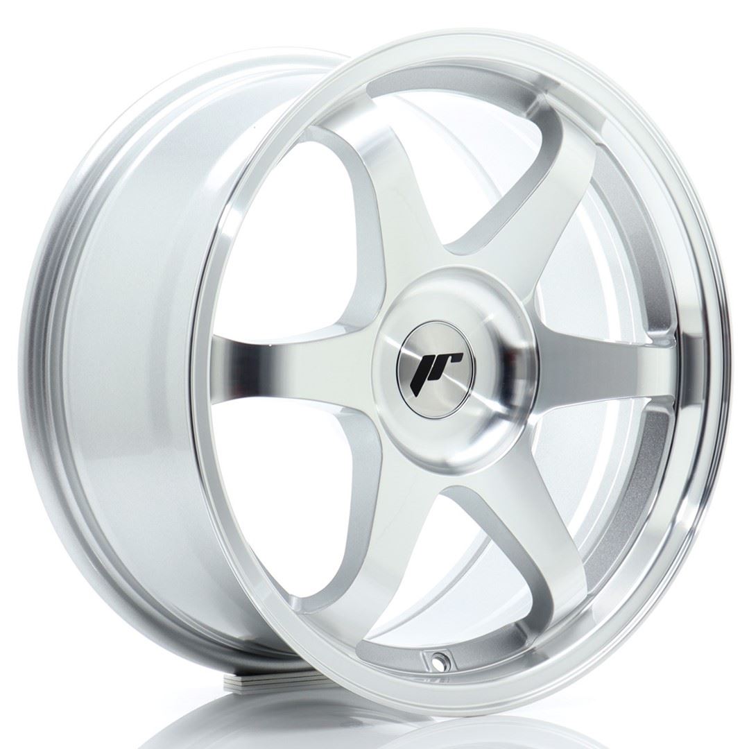 JR Wheels JR3 17x8 ET20-35 Oborrad Silver Machined Face