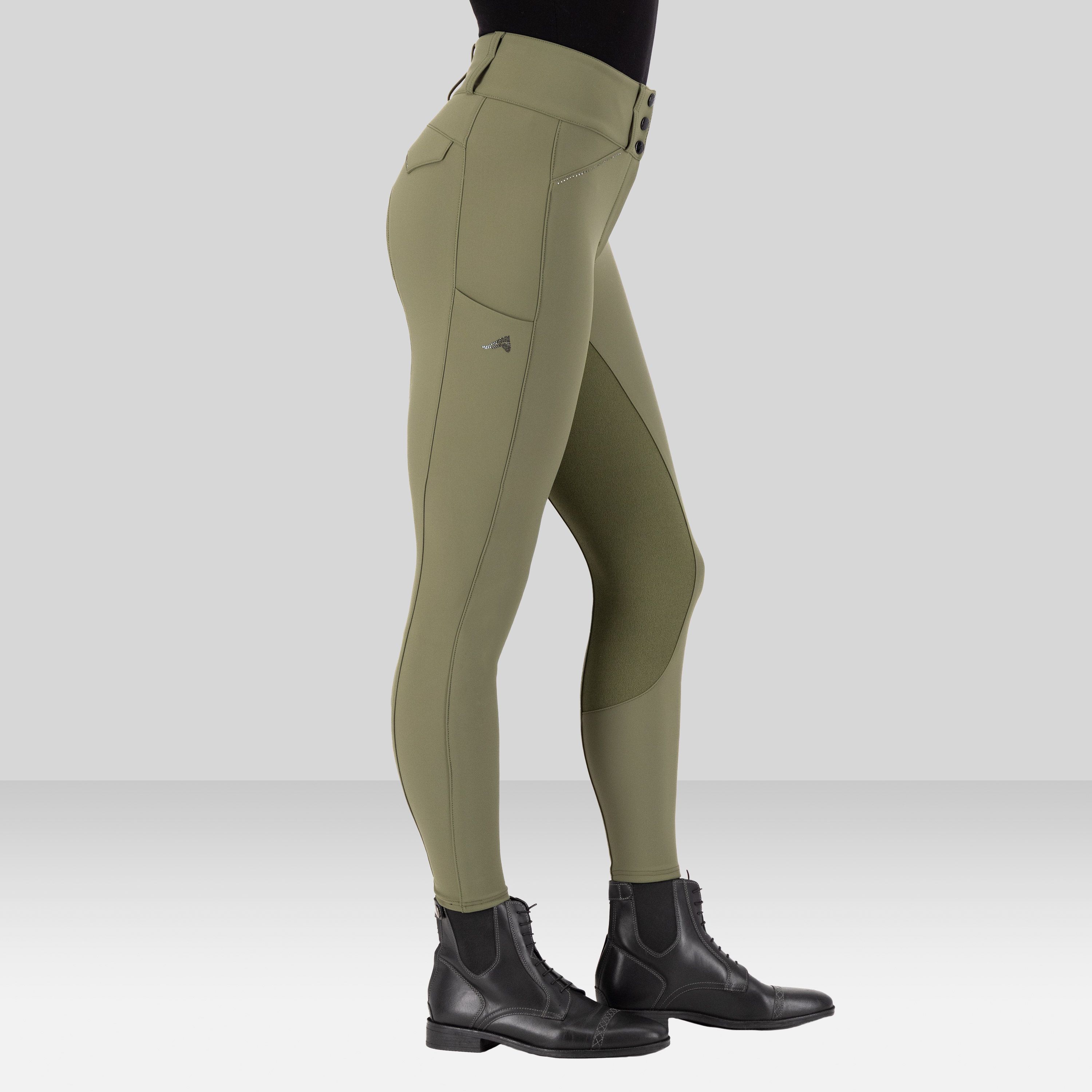 Euro-Star Ridbyxa Aurelia Thermo  FullGrip  Olive  - 4