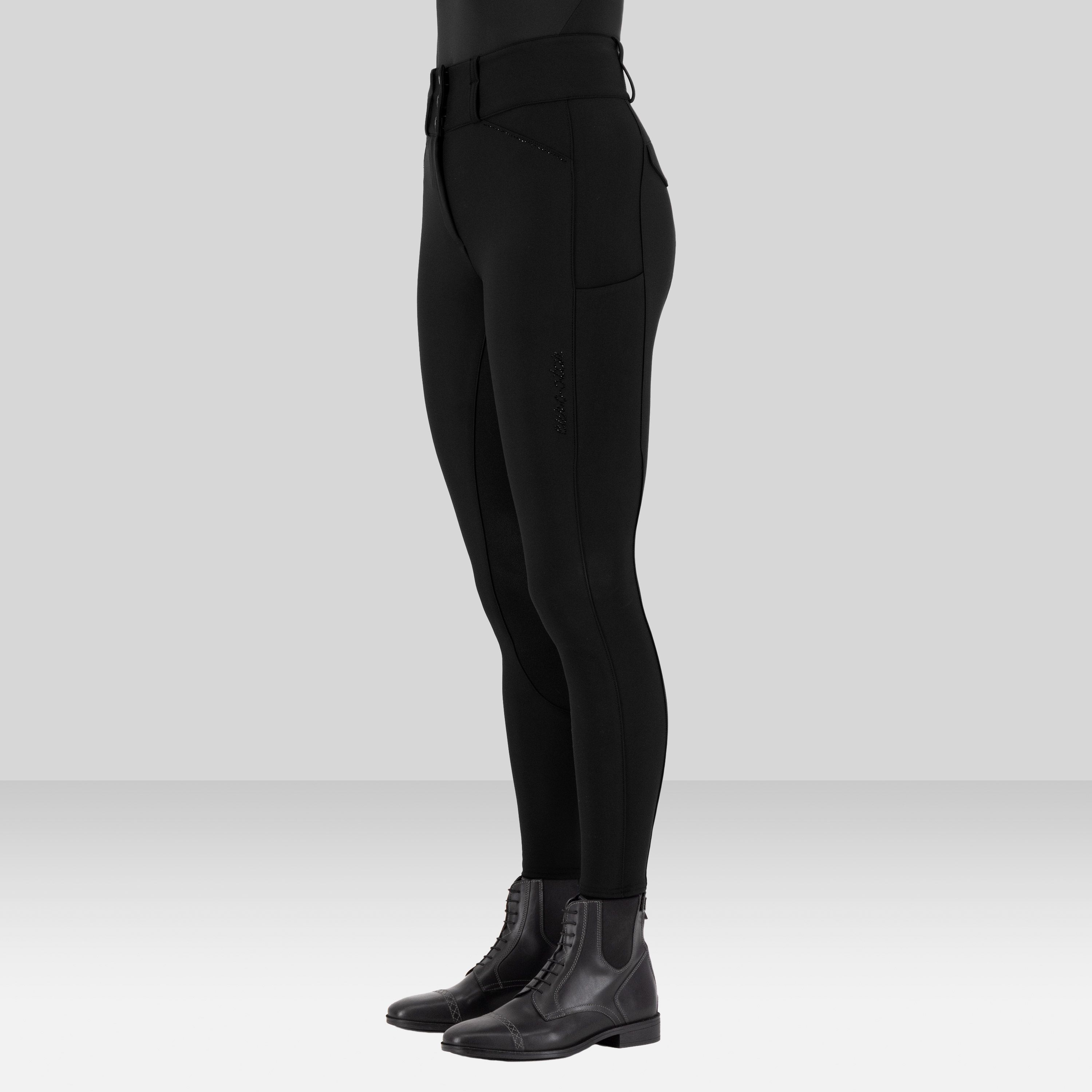 Euro-Star Ridbyxa Aurelia Thermo  FullGrip Svarta