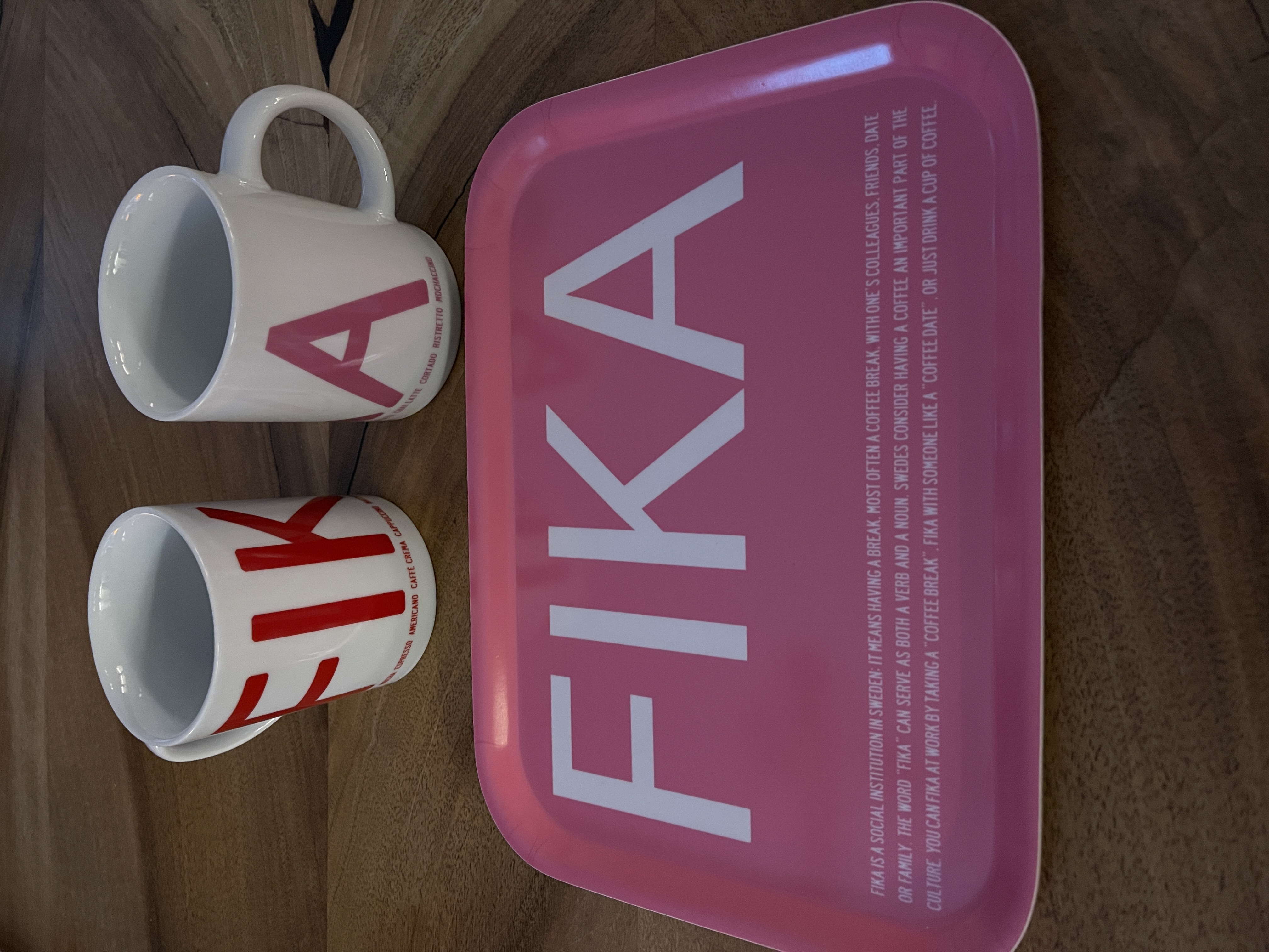 Tablett FIKA rose - 2