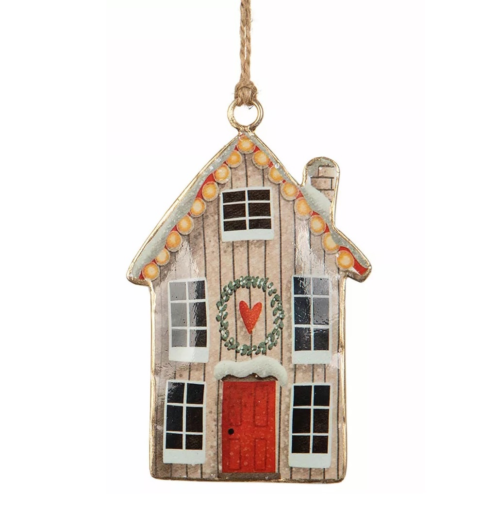 Hus emalj brun hängande Nostalgi lantlig stil Gårdsromantik