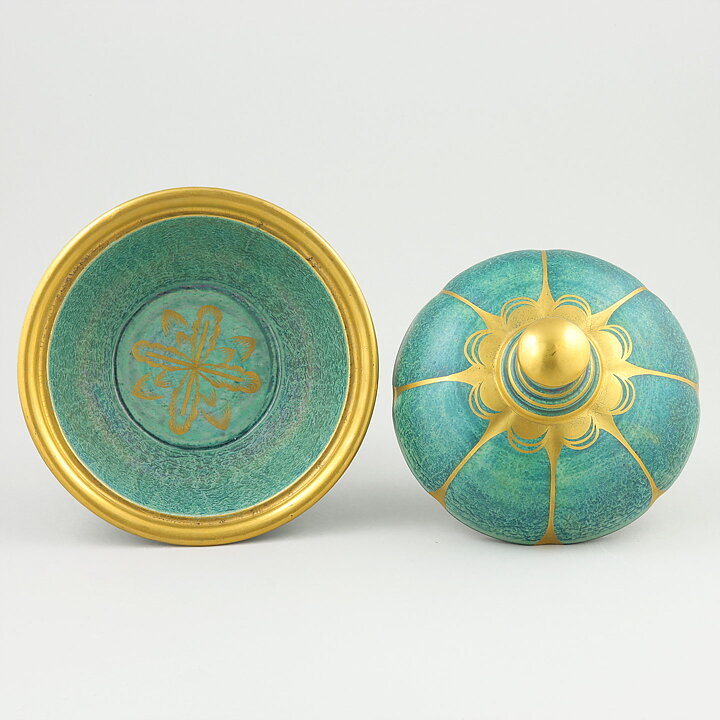 ジョセフ・エクベル  緑色の容器  17cm  1920年代