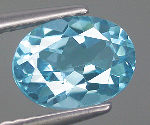 1.74 ct top quality oval cut natural loose Swiss blue topaz