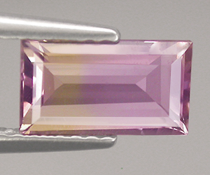 Impresionante y rara piedra preciosa suelta de ametrina bicolor natural de 1,32 ct