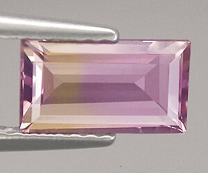 Impresionante y rara piedra preciosa suelta de ametrina bicolor natural de 1,32 ct