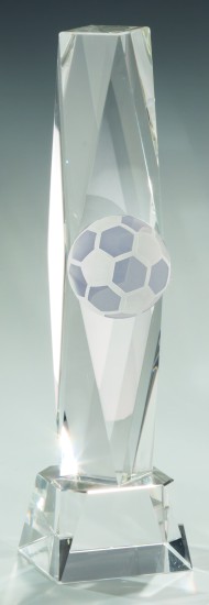 Kristallglas Statyett med fotboll - 2