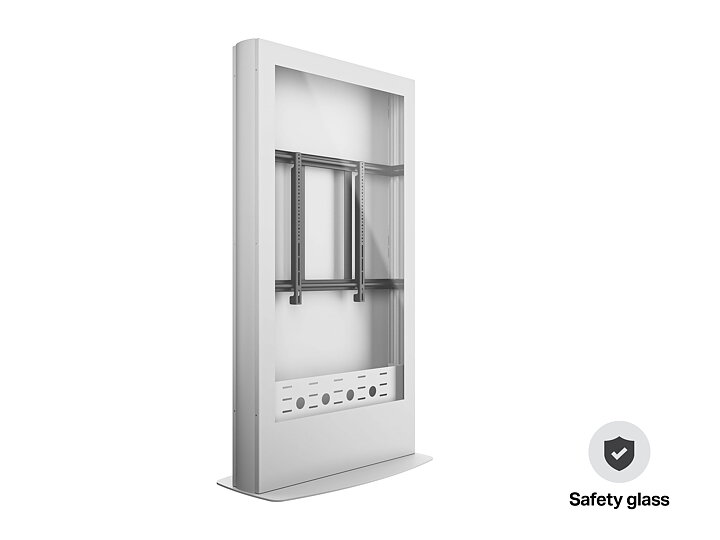 M Pro Series Enclosure 65" Totem Customized Floorbase White