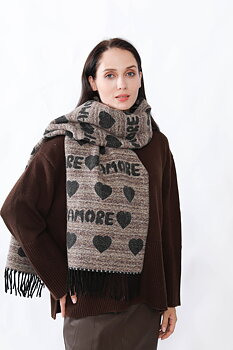 Scarf amore brown