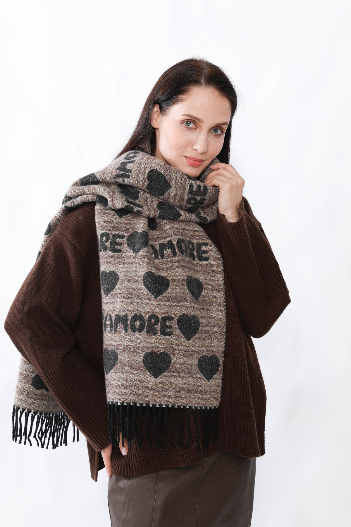 Scarf amore brown - 2
