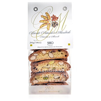 Biscotti Pistage & Mandel, 200 g italenska mandelskorpor med pistage