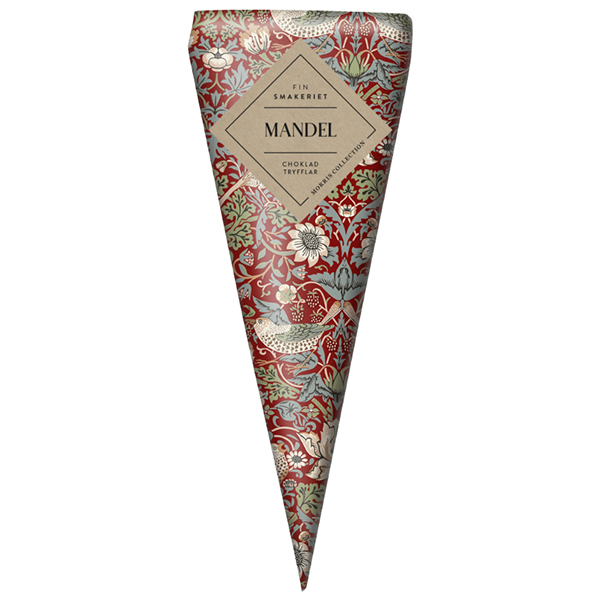 Chokladtryffel Strawberry Thief Mandel, 100 g