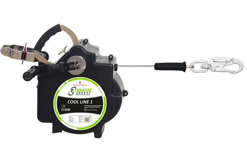 Mobilt fallskydd för vertikalt och horisontellt arbete för max 2 personer / wire längd: 18 meter