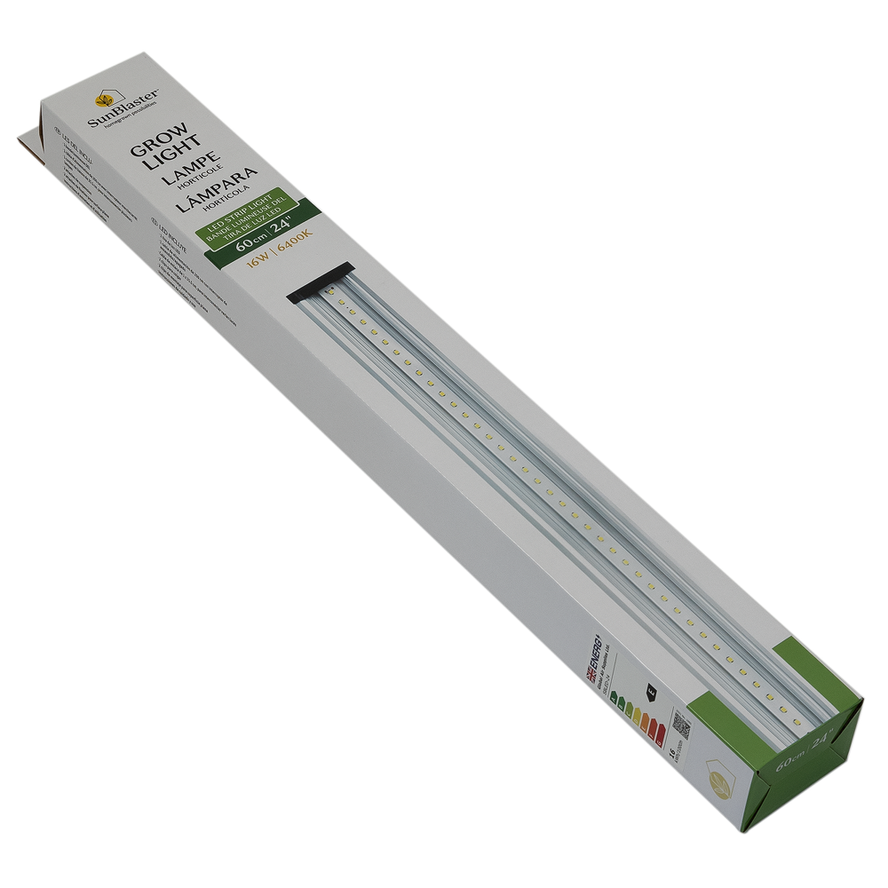 SunBlaster LED 6400K växtlampa 60cm -komplett med strömsladd & clips - 3