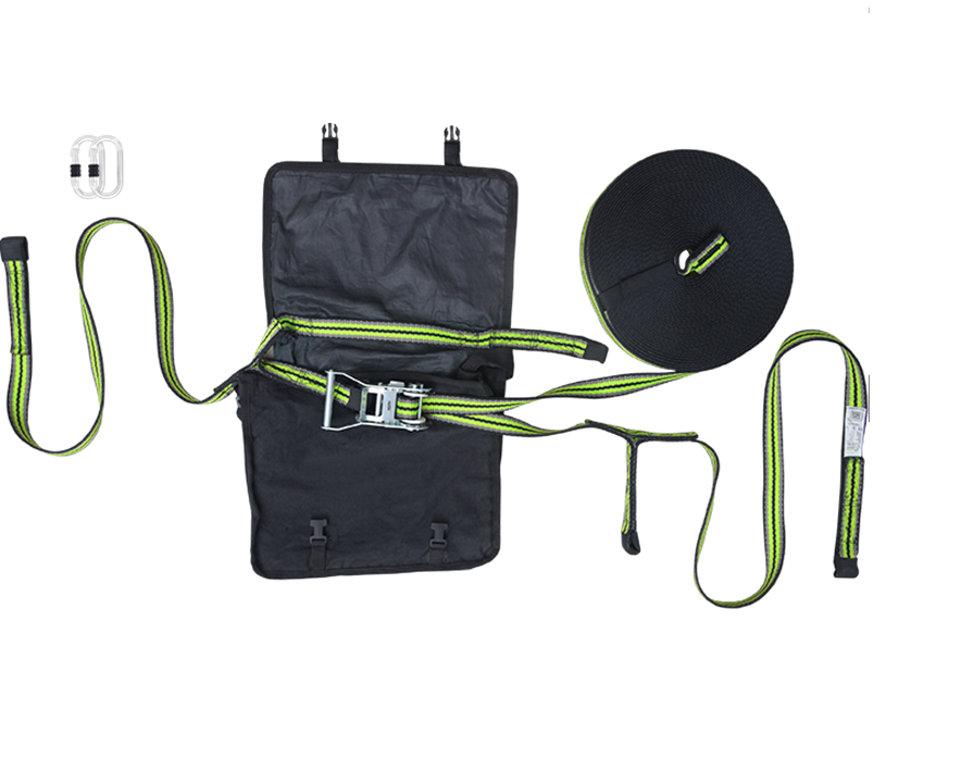 Mobilt fallskydd för vertikalt och horisontellt arbete för max 2 personer / band längd: 5-20 meter