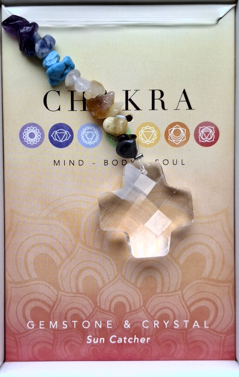 Chakra Glas Prismor, Fascetterad Kors