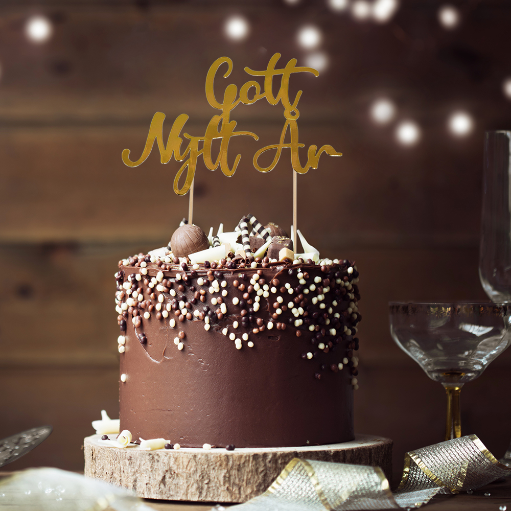 Cake Topper Gott Nytt År - 2