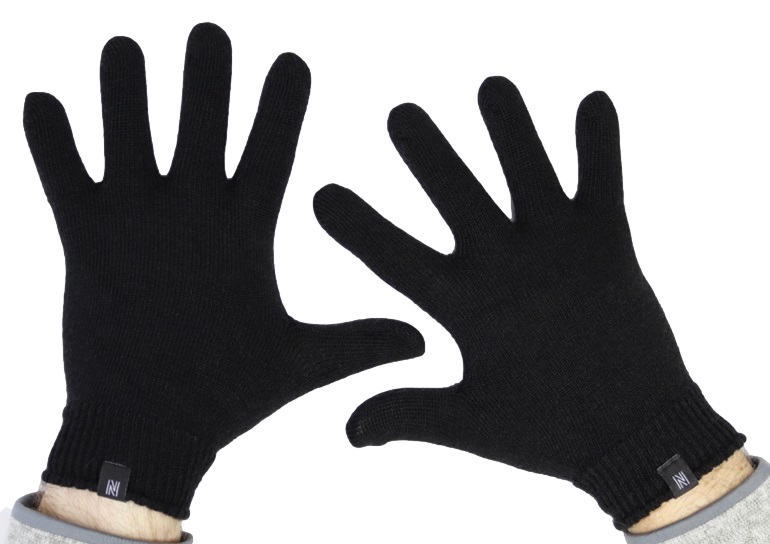 Norfolk Fingervantar Merinoull Svart