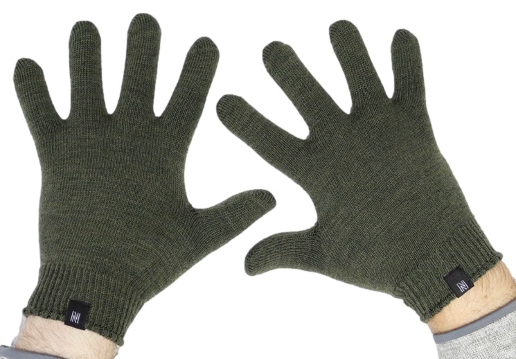 Norfolk Fingervantar Merinoull Grön