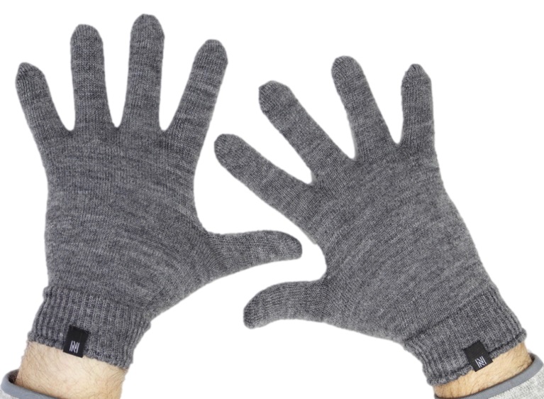 Norfolk Fingervantar Merinoull Grå